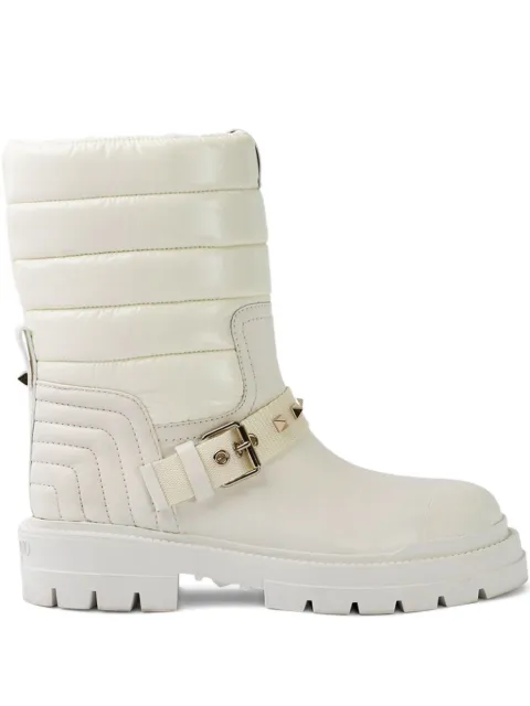 Valentino Garavani studded buckle boots White WS0CX2HTQ
