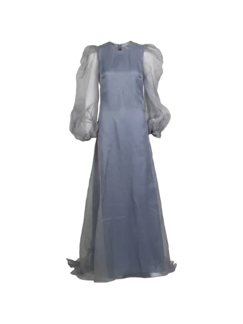 Valentino Garavani puff-sleeve maxi dress Blue BVDAN51C8