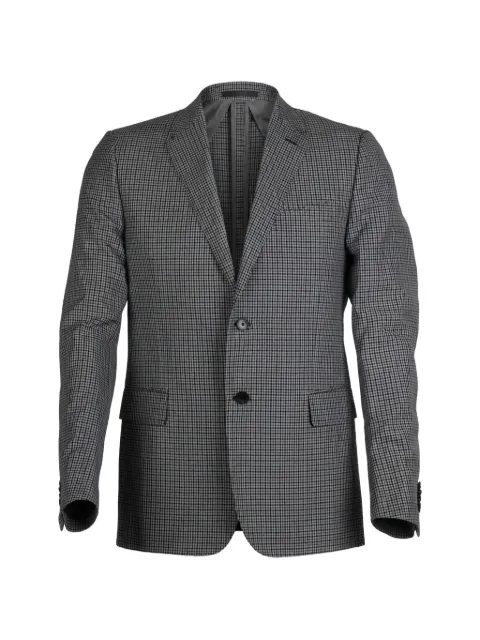 Valentino Garavani checked-pattern single-breasted blazer Grey VCETR02KC