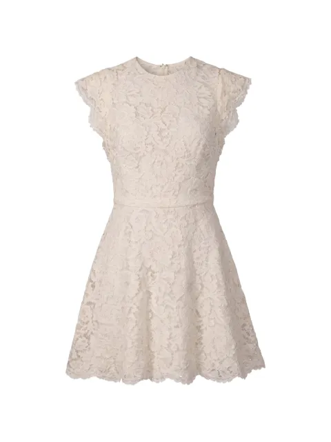 Valentino Garavani lace-overlay cap-sleeve mini dress White BVAXN31EC