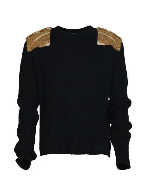 Valentino Garavani shoulder-patch sweater Black VKC19T87Q