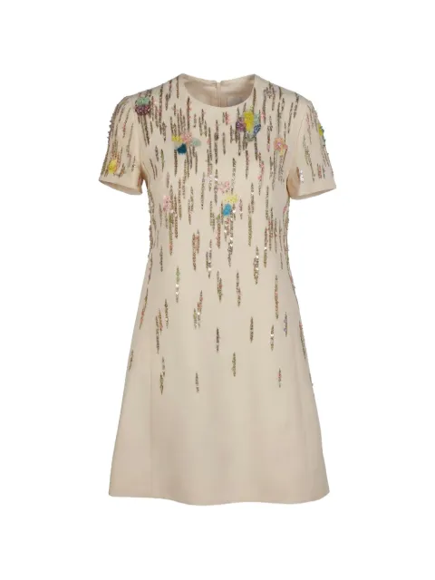 Valentino Garavani sequin-embellished mini dress Neutrals BVAKJ41CF