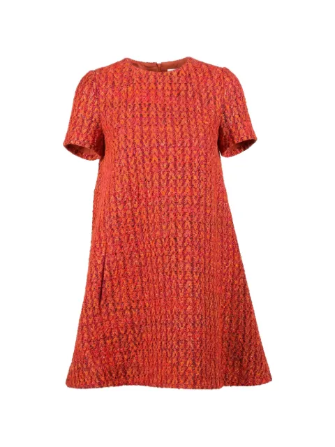 Valentino Garavani short-sleeved textured mini dress Orange BVAWQ06JD