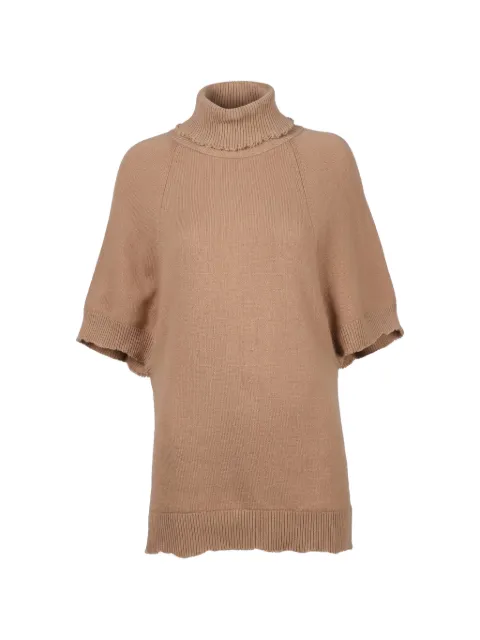 Valentino Garavani distressed-detail roll-neck sweater Neutrals BKC17Y2TQ