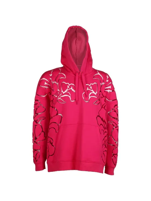 Valentino Garavani cut-out design hoodie Pink VMF22F8EY