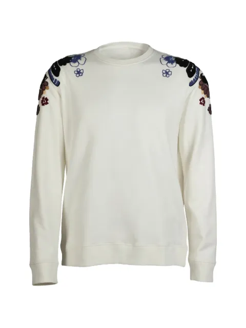 Valentino Garavani floral-embellished sweatshirt White VMF17S7B4