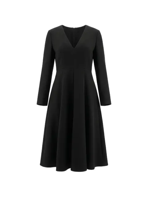 Valentino Garavani V-neck long-sleeve dress Black BVAUJ51CF