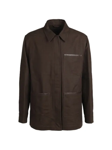 Valentino Garavani contrasting-trim jacket Brown BCJ1Y06B9