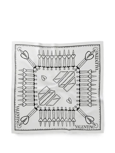 Valentino Garavani foulard (60X60) White TEK008LBC