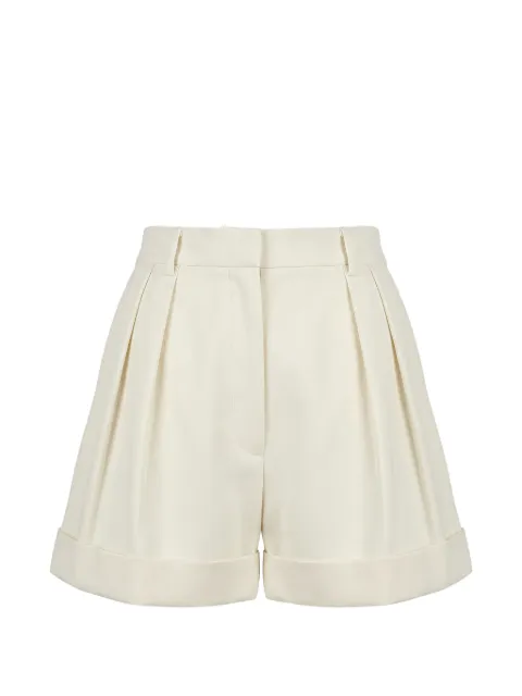 Valentino Garavani pleated turn-up cuff shorts Neutrals BNH01P1AW