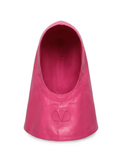 Valentino Garavani VLogo leather balaclava Pink YHMA01KFW