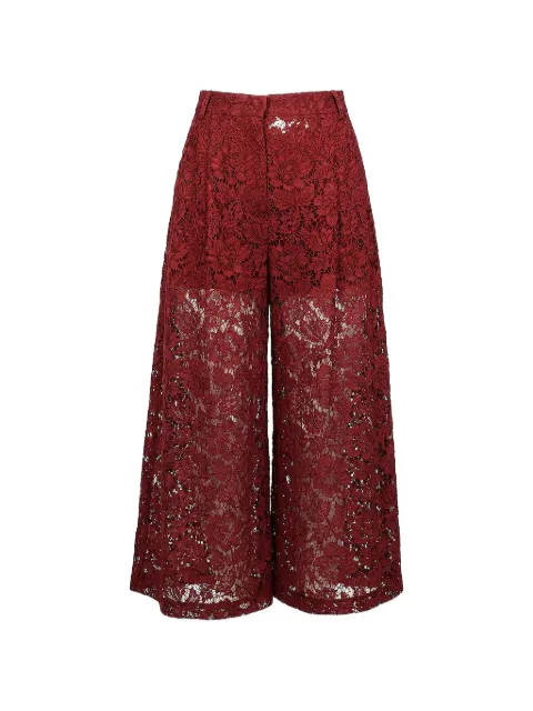 Valentino Garavani lace palazzo pants Red BRB1861EC