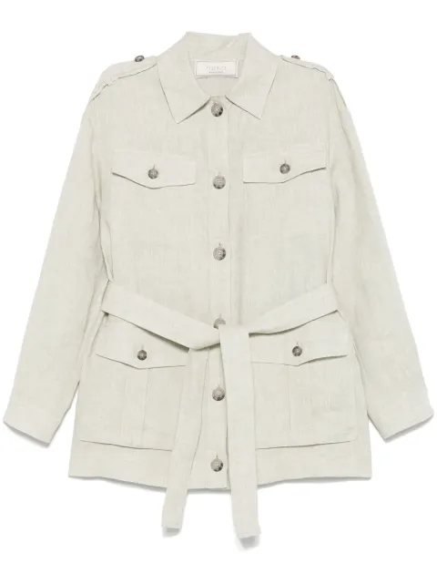Peserico belted jacket Green S25060A02629935