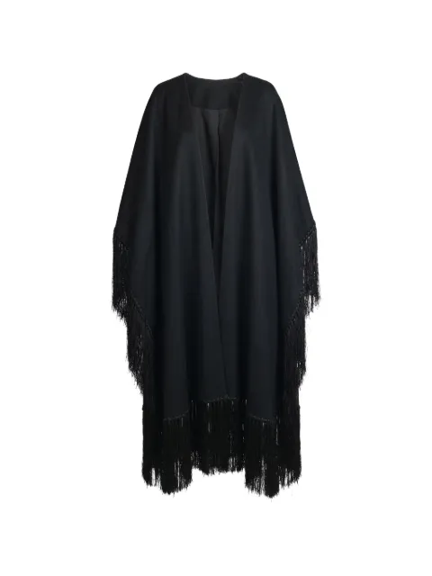 Valentino Garavani fringe poncho Black BCG1S64NP