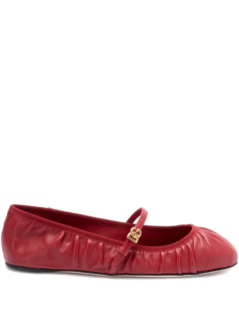 Dolce & Gabbana nappa leather ballet flats Red CB0257AD137
