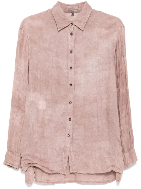 CHIAHUNG SU mud dyed shirt Pink SS25FS21HWLN