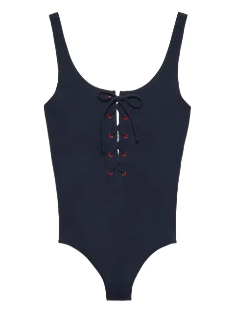 Prada one-piece stretch jersey swimsuit Blue 70247SOOO16UM
