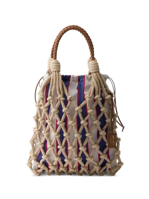 Prada medium Noué cotton tote bag Neutrals 1BC111VOOR2DI2