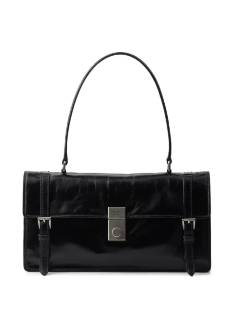 Prada medium leather shoulder bag Black 1BN026VOOO2CYR