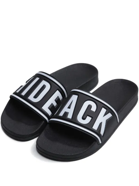 Hide&Jack logo-embellished slides Black POOLSIDE