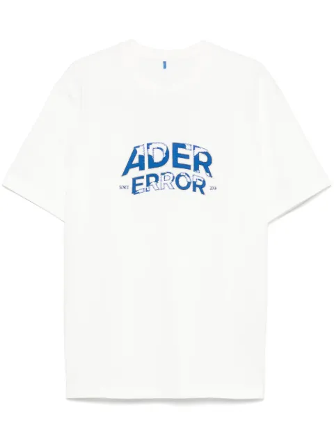 Ader Error logo-embroidered T-shirt Neutrals BN25FYTS0101