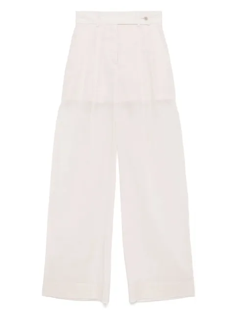 Alberta Ferretti cotton trousers Neutrals A03040128