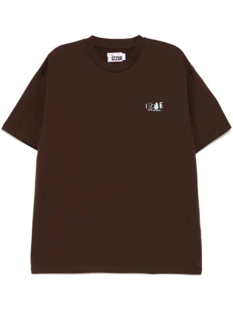 izzue graphic-print T-shirt Brown IZXTEN1116S5O