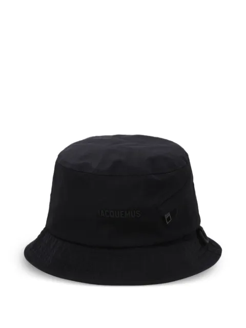 Jacquemus logo-lettering bucket hat Black 255AC7163174990