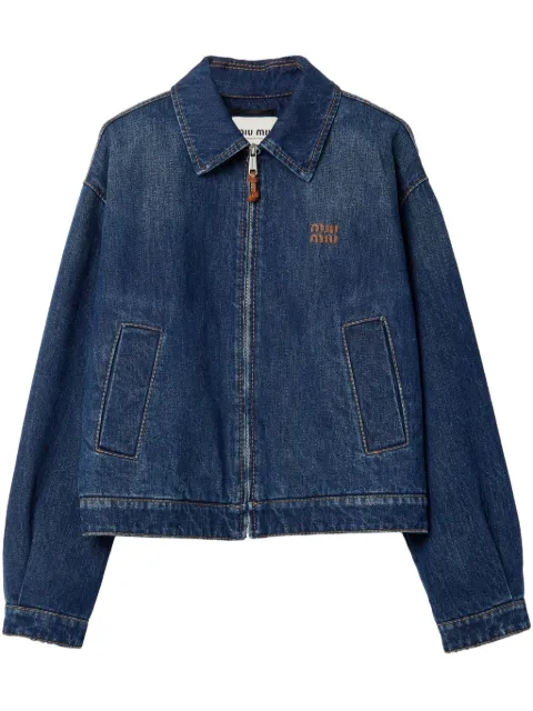 Miu Miu denim trucker jacket Blue GWB252SOOO16T8