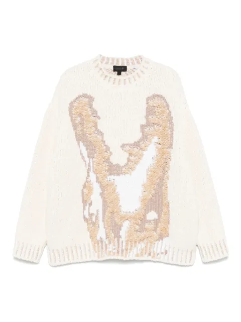 Lacoste jacquard-logo sweater Neutrals AH6772