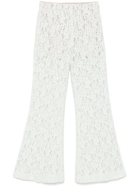 TWINSET lace trousers Green 251TT2016