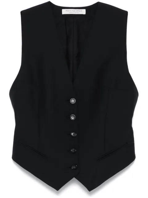 Philosophy Di Lorenzo Serafini V-neck waistcoat Black A10030727