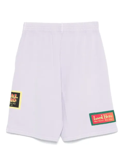 Martine Rose logo-patch shorts Purple 631JS02602P