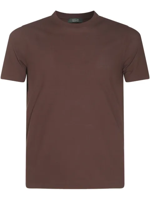 Zanone cotton t-shirt Brown 815194ZG380