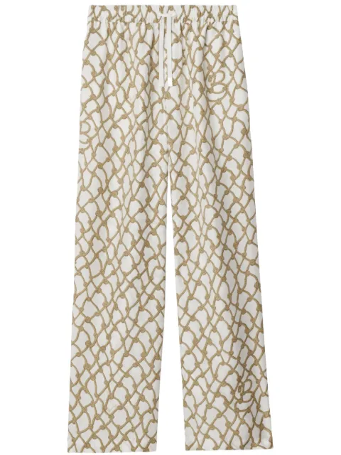 Burberry knot-print trousers Neutrals 8107048