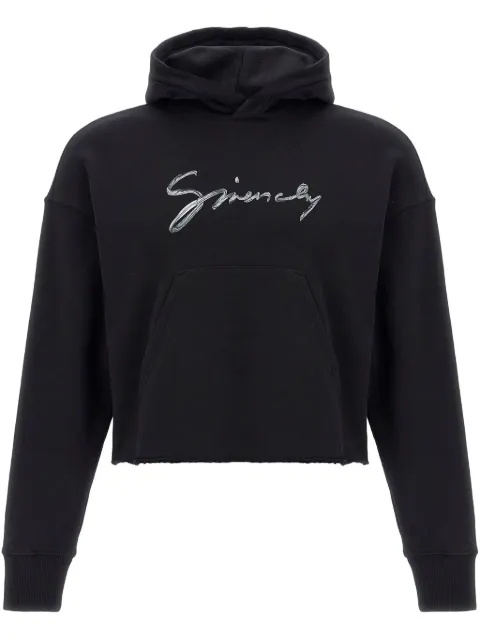Givenchy cropped hoodie Black BWJ03MP729