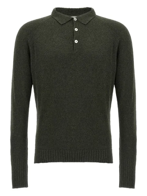 Ma'ry'ya button-placket polo shirt Green YPK001C4