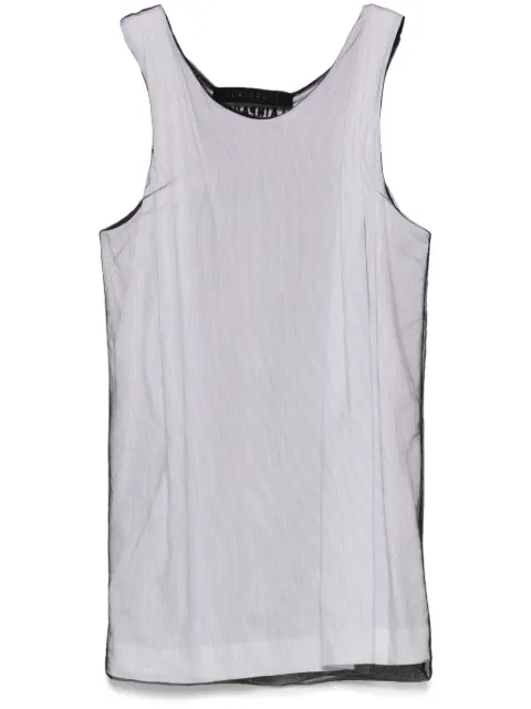 ALAINPAUL mesh-overlay tank top Black S3WJETO04