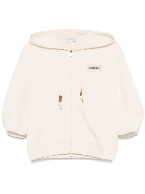 Moncler cotton zip-up hoodie Neutrals K10938G0003789A1K