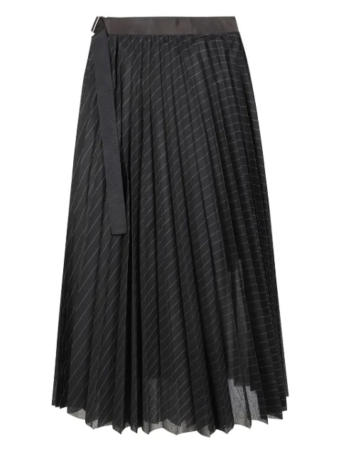 sacai striped skirt Black 2507803