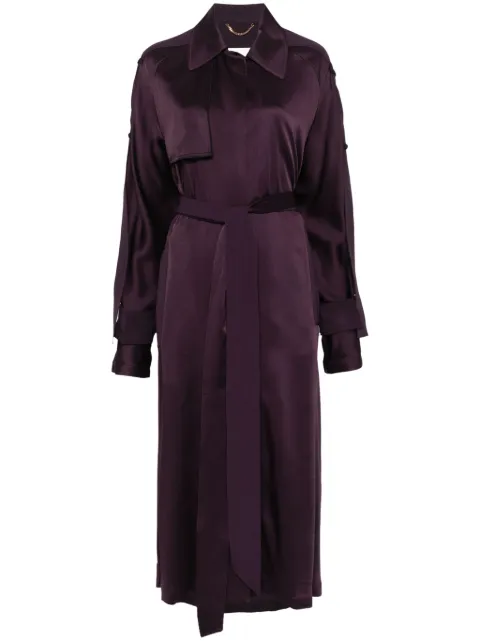 Victoria Beckham satin trench coat Purple 1125WCT006129A