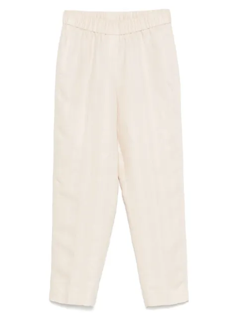 Peserico interlock-twill trousers Neutrals P04072Z01920045