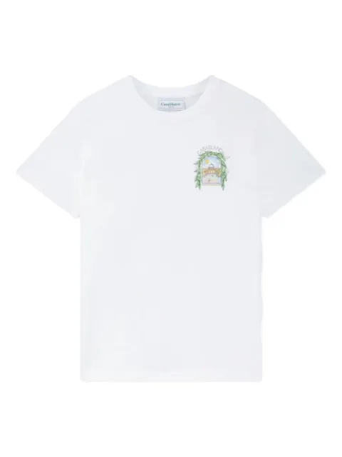 Casablanca graphic-print cotton T-shirt White 528352