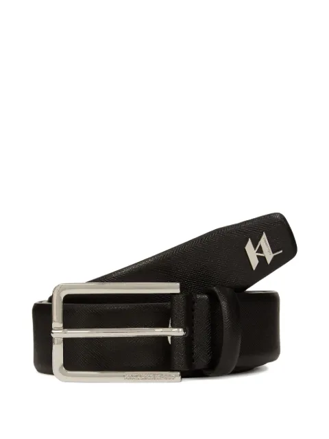 Karl Lagerfeld monogram leather belt Black A3M33013999