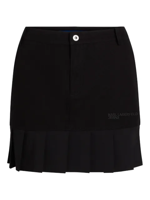 Karl Lagerfeld Jeans pleated mini skirt Black A3W12012999