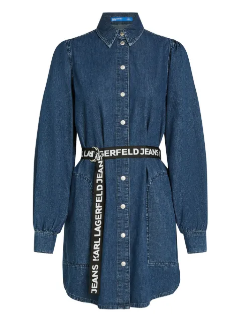 Karl Lagerfeld Jeans puff-sleeves denim dress Blue A3W130141CM