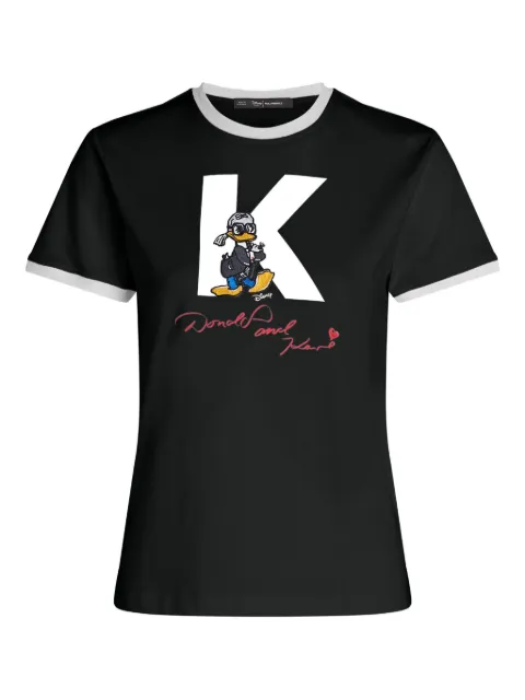 Karl Lagerfeld Disney x KL K-Donald logo t-shirt Black A3W17089999