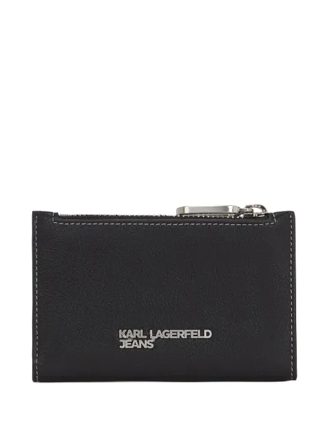 Karl Lagerfeld Jeans logo-lettering wallet Black A3W32083999