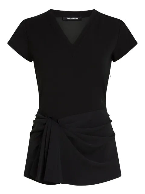 Karl Lagerfeld V-neck top Black A3W17011999