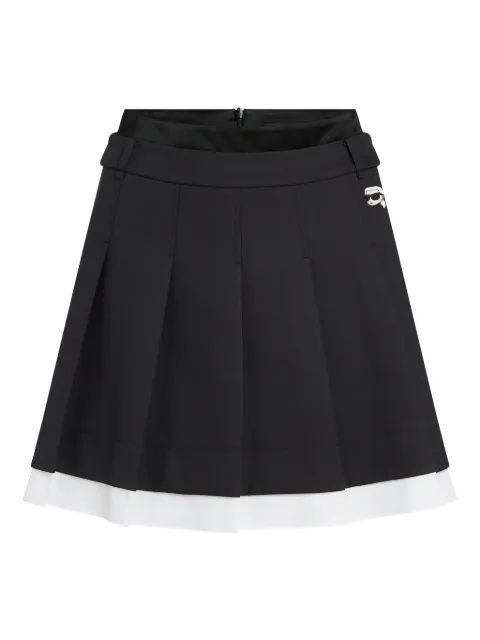 Karl Lagerfeld Ikon pleated mini skirt Black A3W12021998